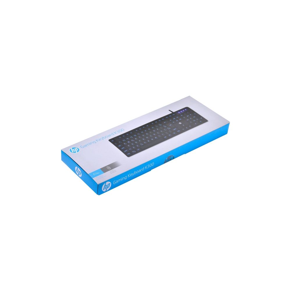 Teclado Gamer K300 USB ABNT2 LED Azul 4QM95AA#UUF - HP
