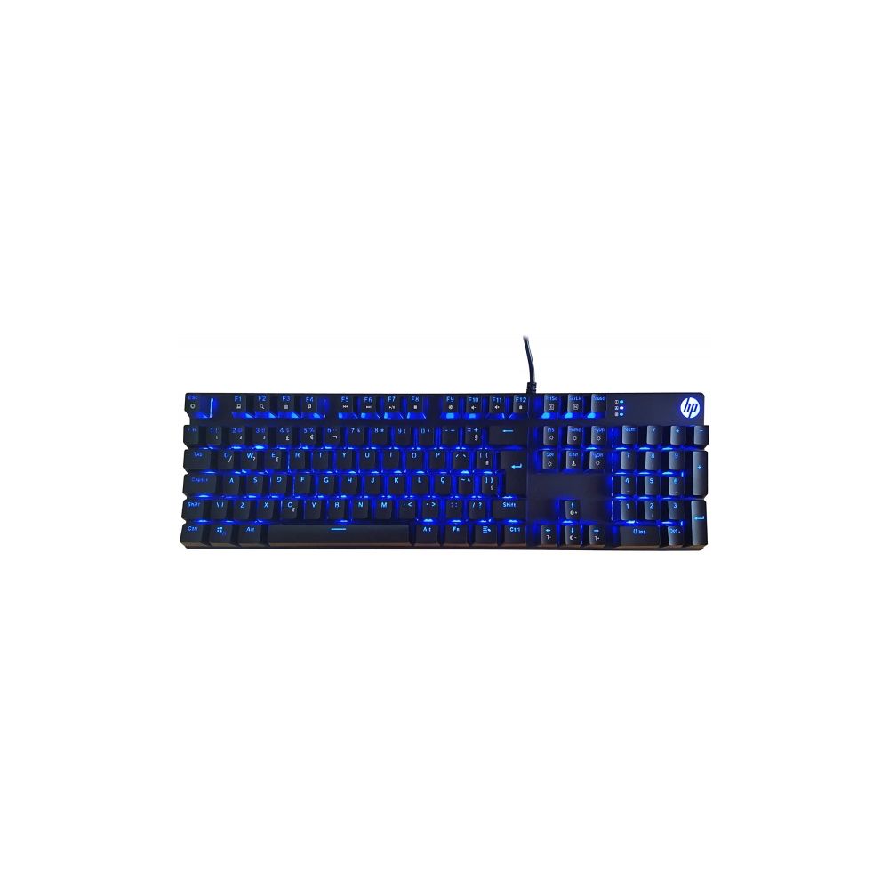 Teclado Gamer Mecânico LED Azul ABNT2 7ZZ93AA - HP