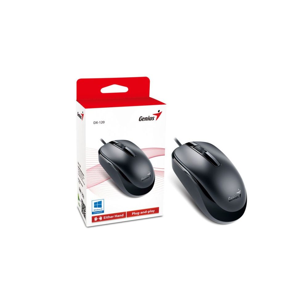 Mouse Óptico USB DX-120 Preto 1200 DPI - Genius