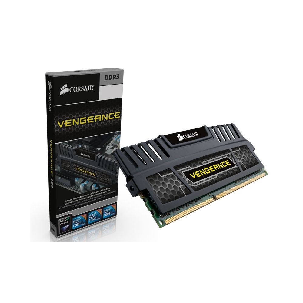 Memória Gamer DDR3 Corsair CMZ8GX3M1B1600C11 8GB 1600Mhz DIMM CL11 Vengeance Bla
