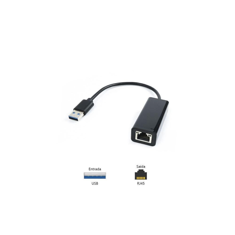 Cabo Adaptador USB 3.0 X RJ45 - Plus Cable