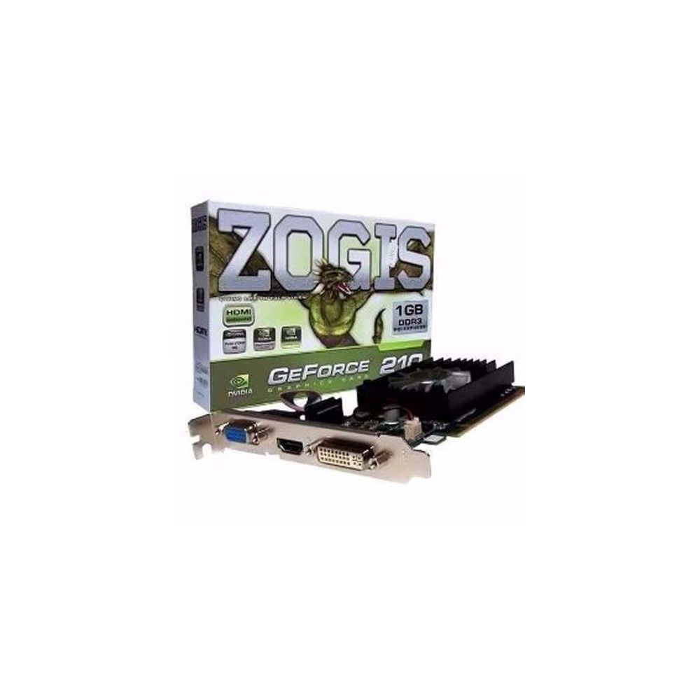 Placa de Vídeo NVIDIA GeForce GT210 1Gb, DDR3, 64Bits, ZO210-1GD3H Zogis