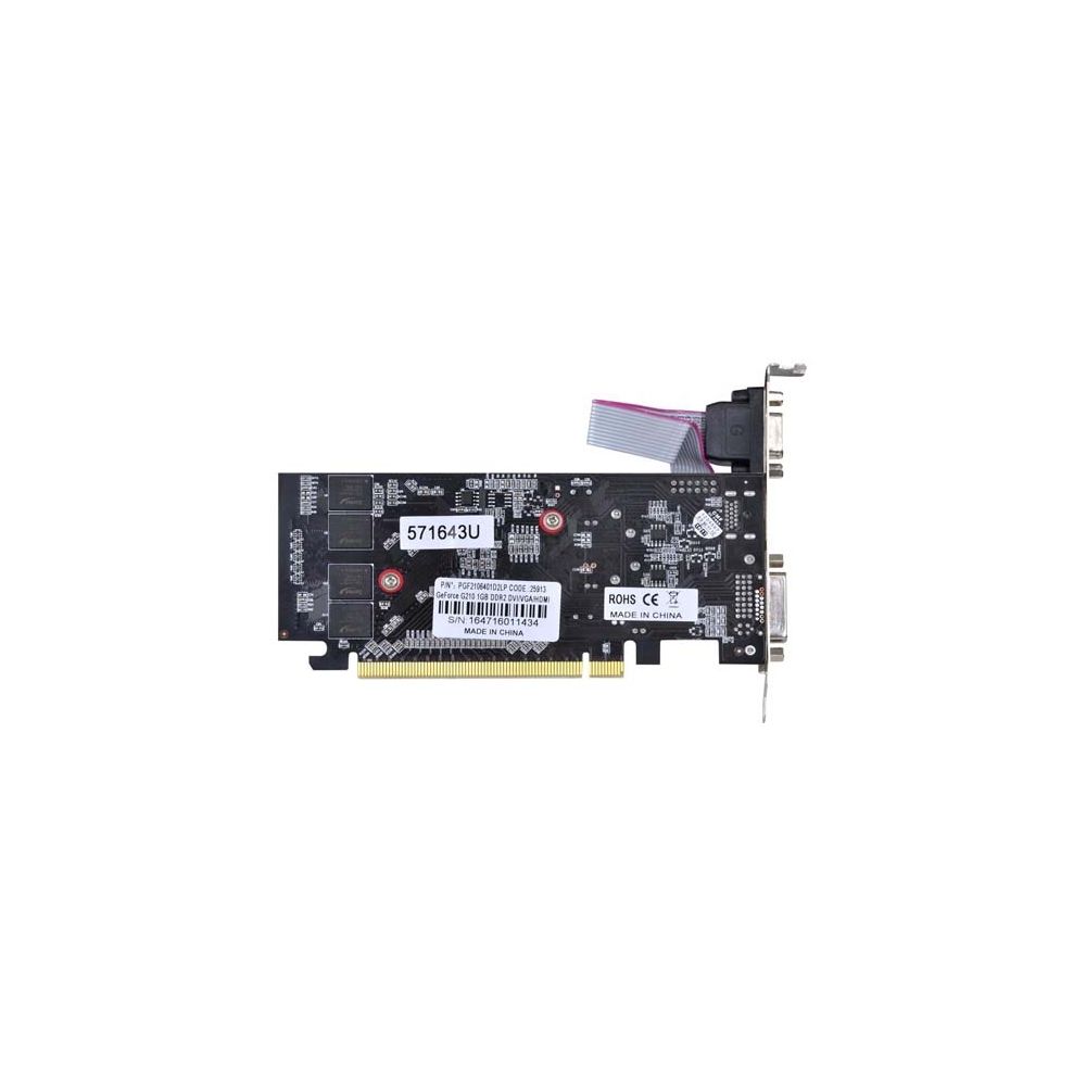 Placa de Vídeo VGA NVIDIA PcYes GEFORCE GT 210 1GB DDR2 64Bits (Kit LP Incluso) DVI-HDMI-VGA 