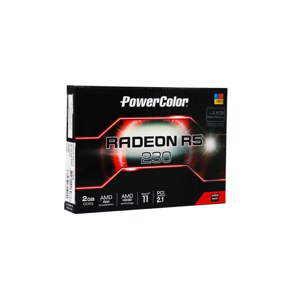 Placa de Vídeo AMD Radeon 2GB, R5230, DDR3, 64 Bits, AXR5-230-2GBK3-HE - Power Color