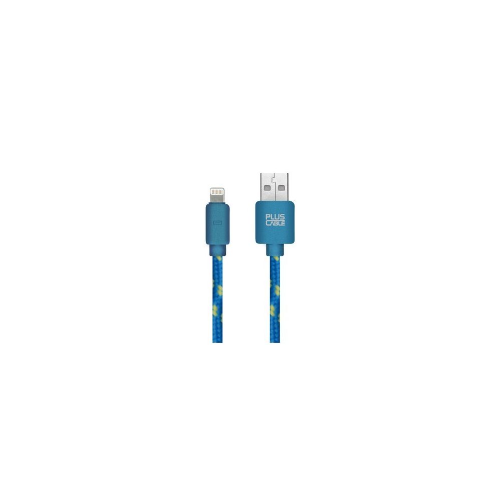 Cabo Para Iphone 5/6 Lightning Plus Cable USB-LT1002 Azul Nylon - Plus Cable