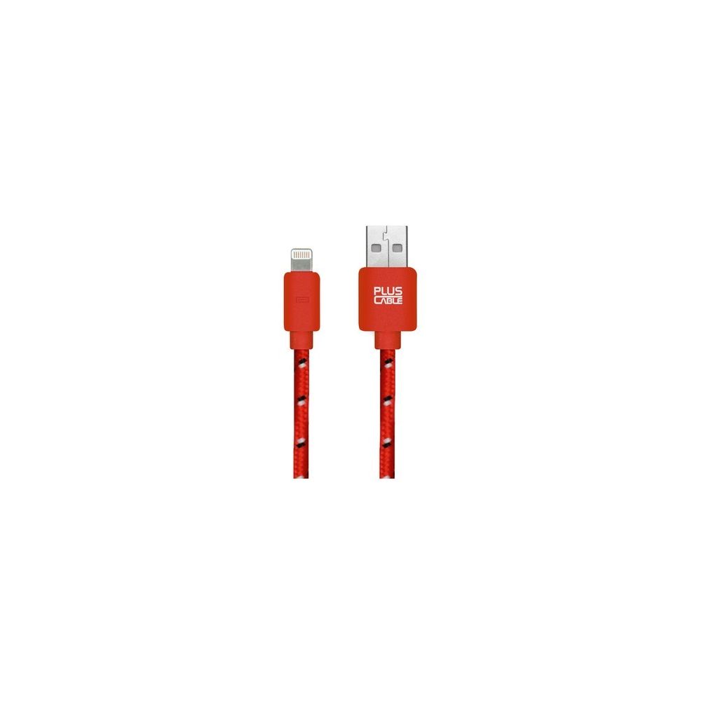 Cabo Para Iphone 5/6 Lightning Plus Cable USB-LT1002 Vermelho Nylon - Plus Cable