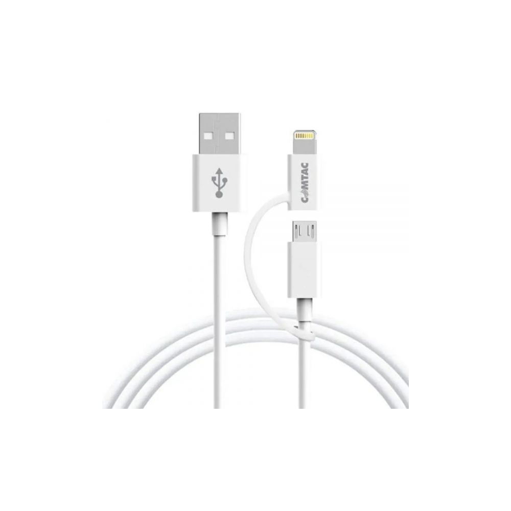 Cabo USB para Micro USB Lightning 1 M Branco 9320 - Comtac 