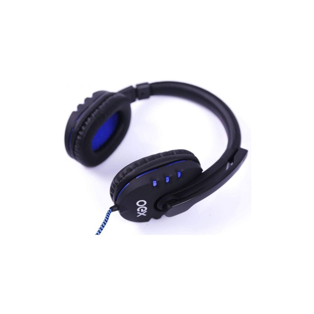 Fone Headset Gamer Bit HS206 Preto com Azul - Oex 
