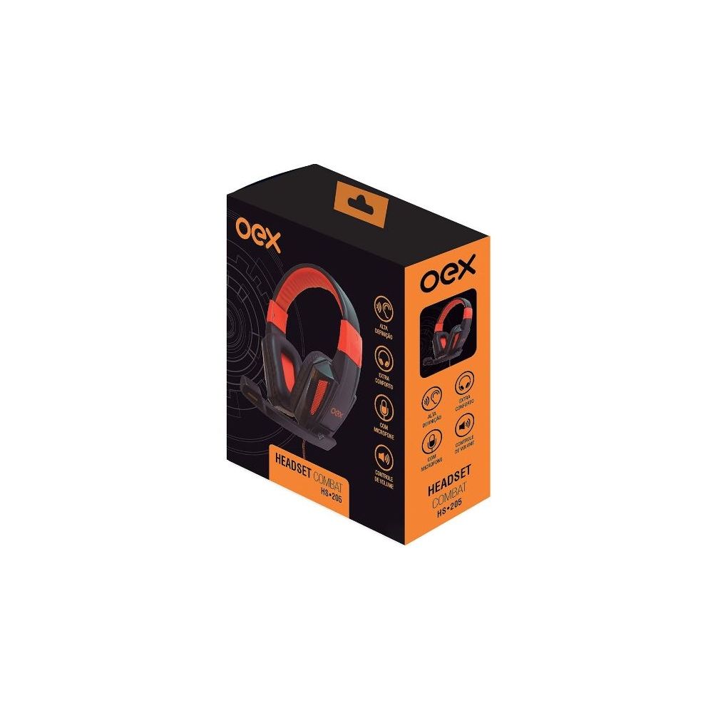 Headphone Headset Gamer com Microfone Combat HS-205 - OEX
