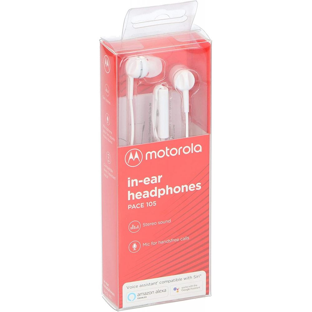 Fone de Ouvido com Microfone Branco - Motorola