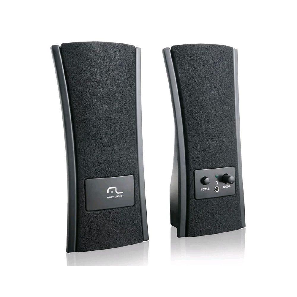 Caixas de Som Slim Speaker 2.0 USB PC e Notebook Multilaser