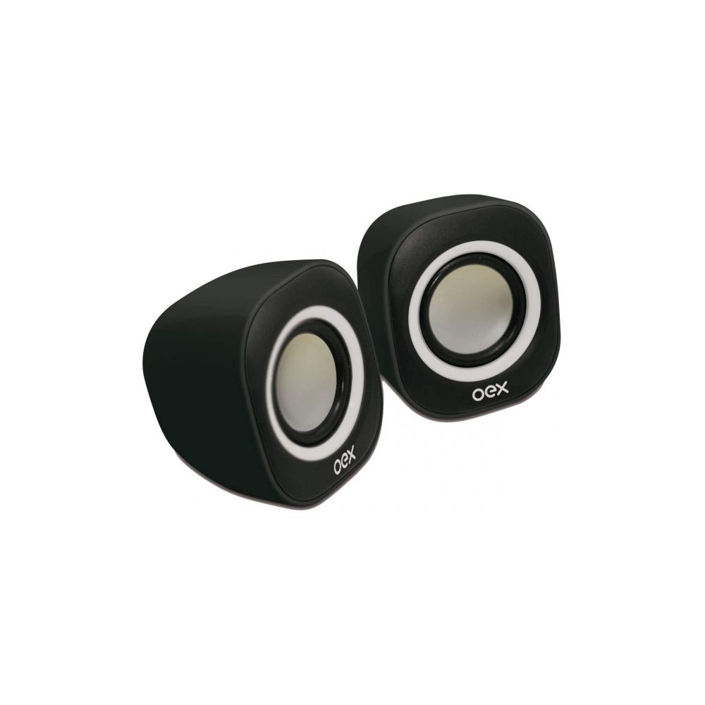 Caixa Acústica Speaker Round SK100 Preto e Laranja - Oex