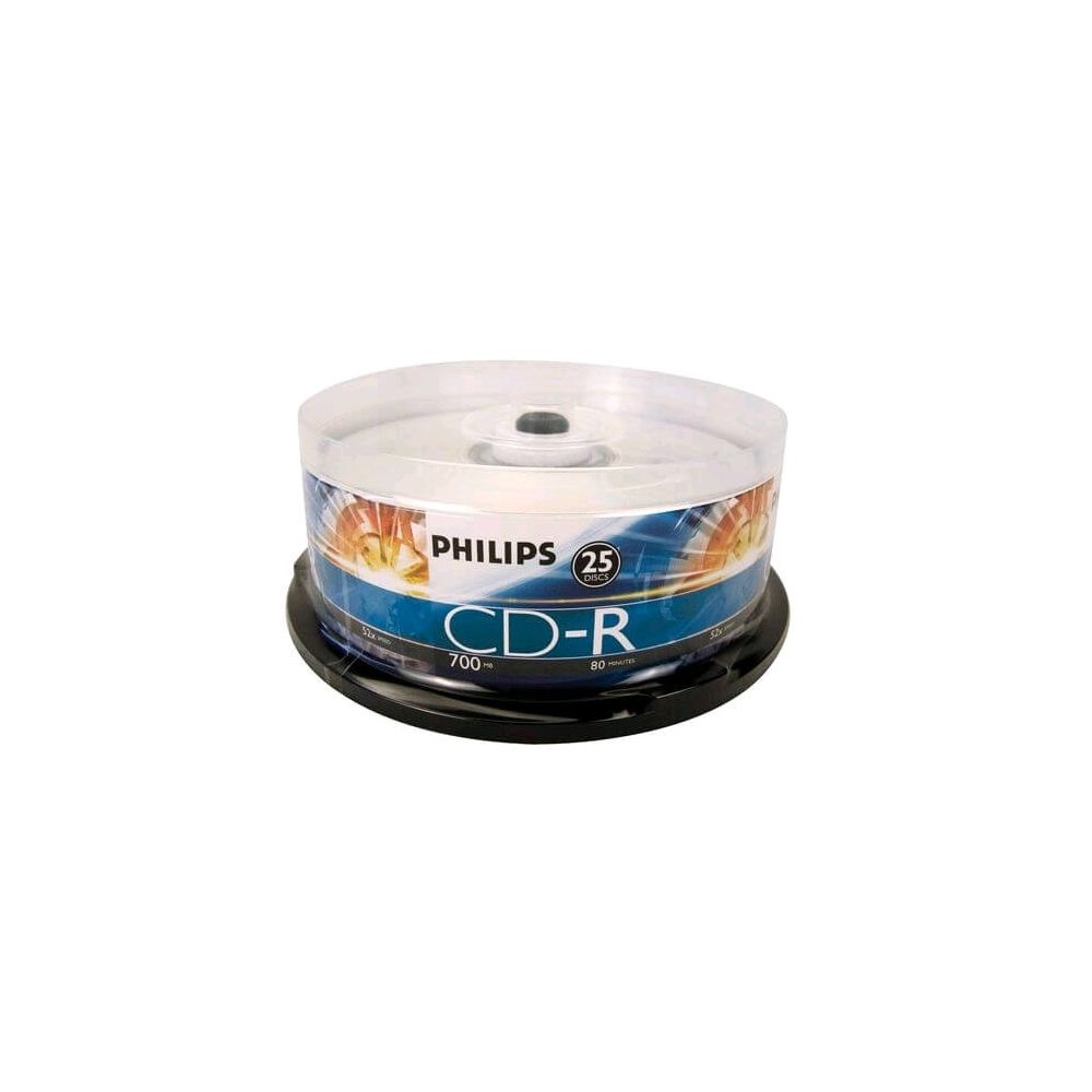 Mídia CD-R 52x 700MB 80min Cake C/25 Unidades - Philips