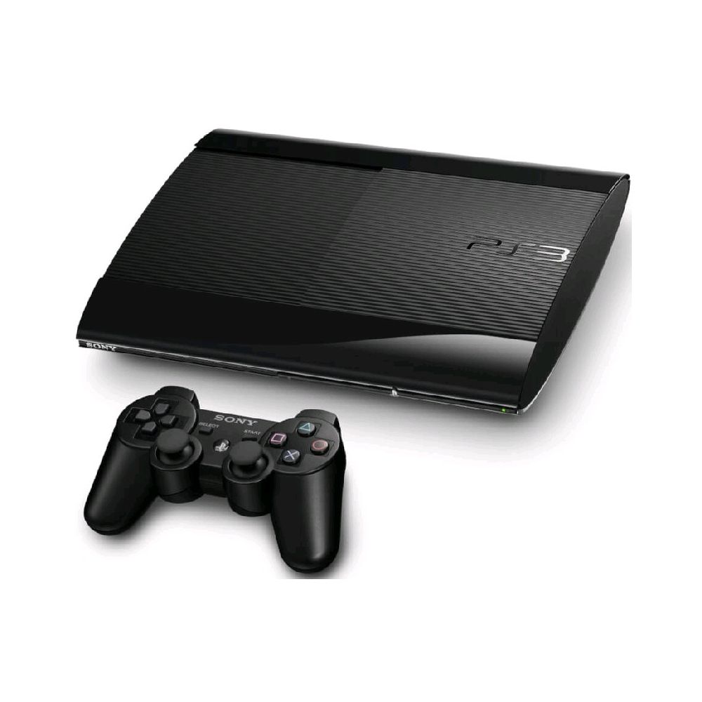 Console PlayStation 3 Slim 500GB + Controle Dual Shock 3 Preto Sem Fio - Naciona