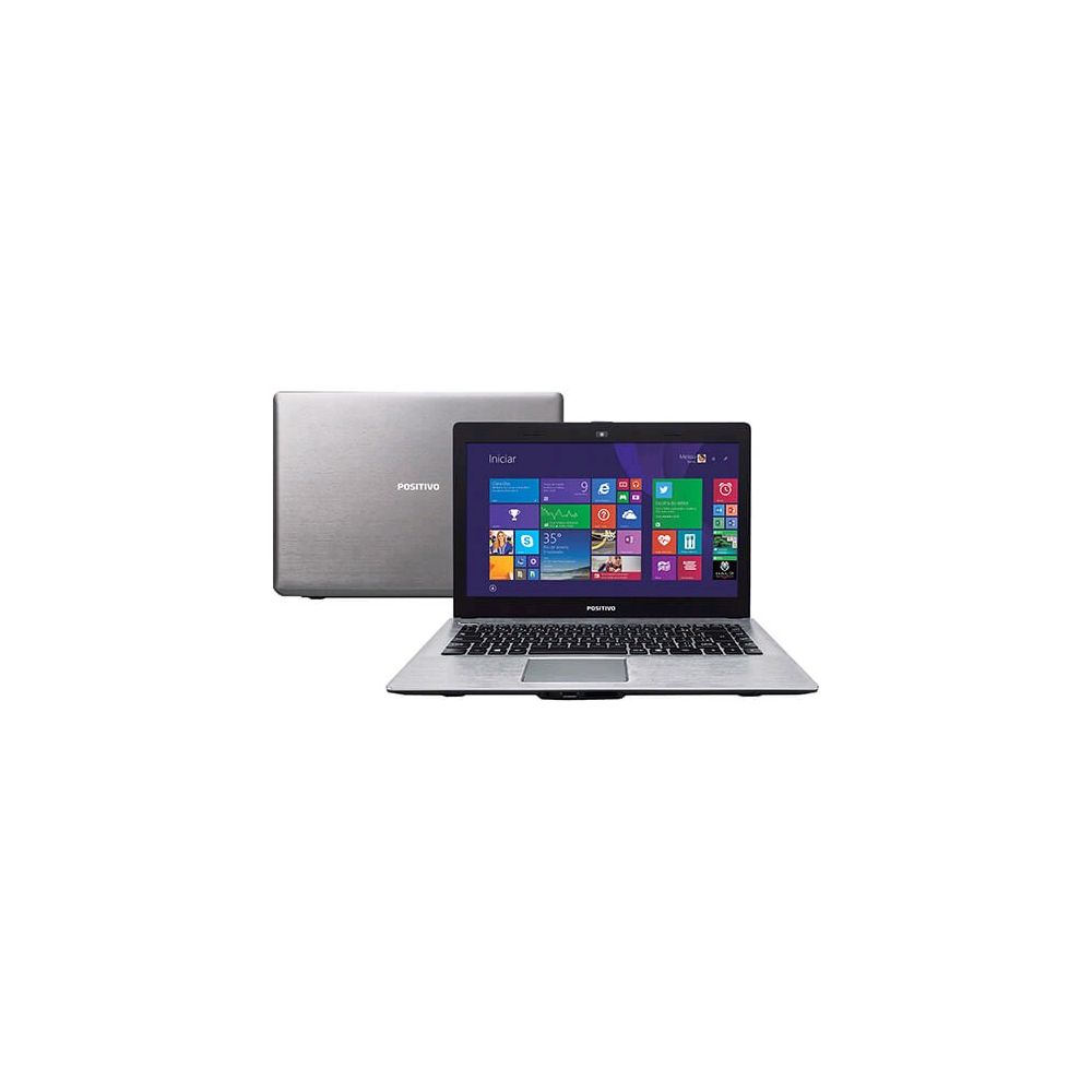 Notebook Positivo com Intel Dual Core 2GB 500GB Tela LED 14
