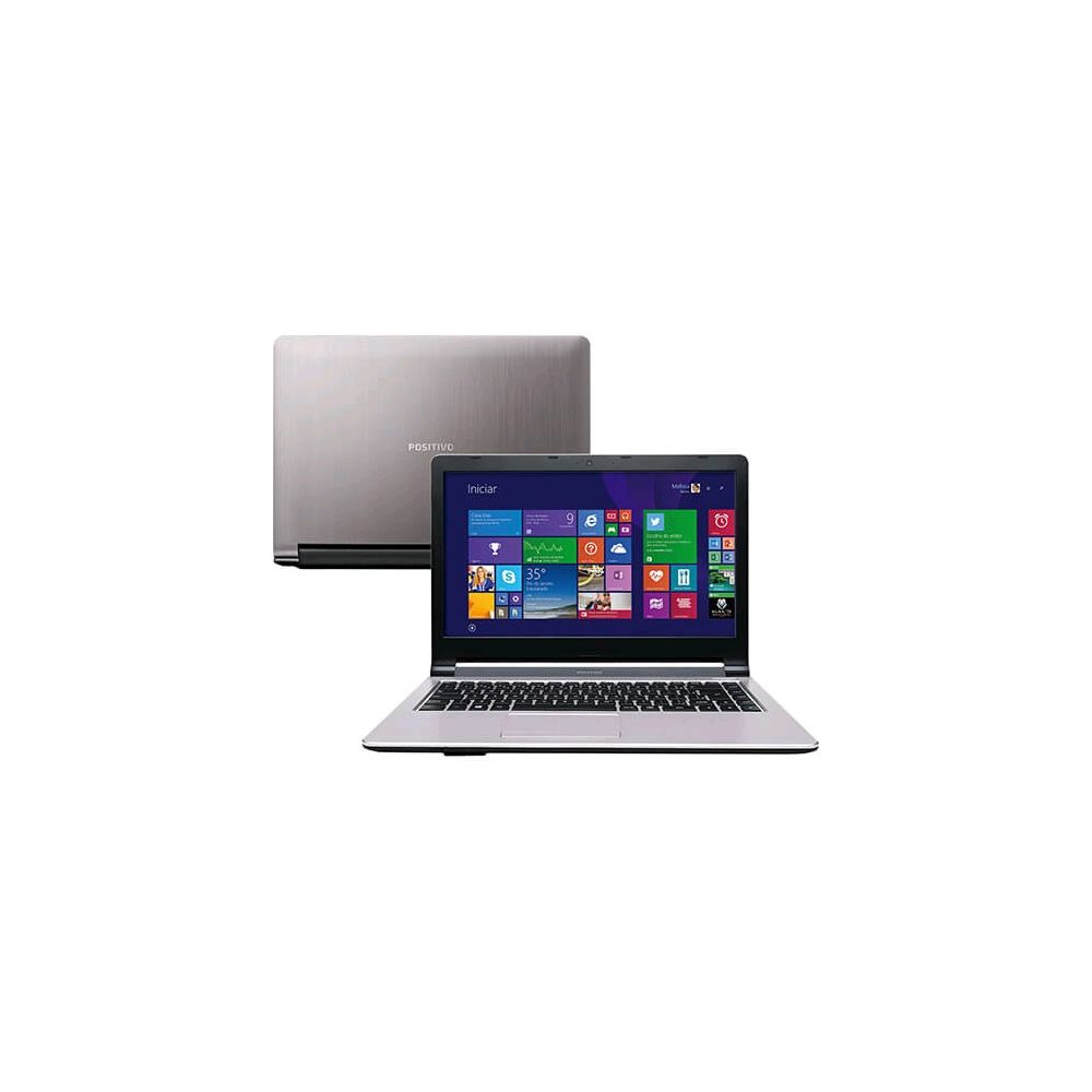 Notebook Positivo Premium XS4005 Intel Celeron Quad Core 2GB 500GB LED 14