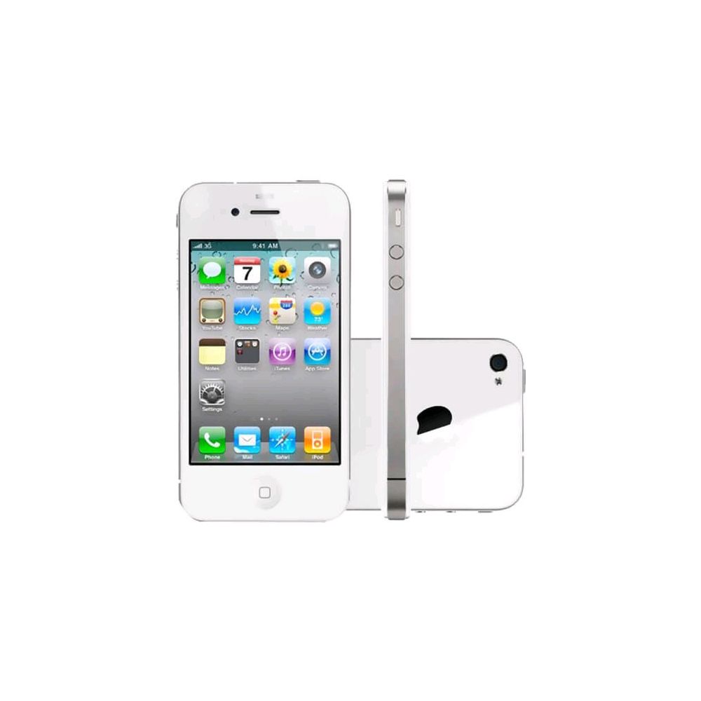 iPhone 4 Branco Desbloqueado GSM, iOS4, Câmera de 5 MP, Touch 3.5