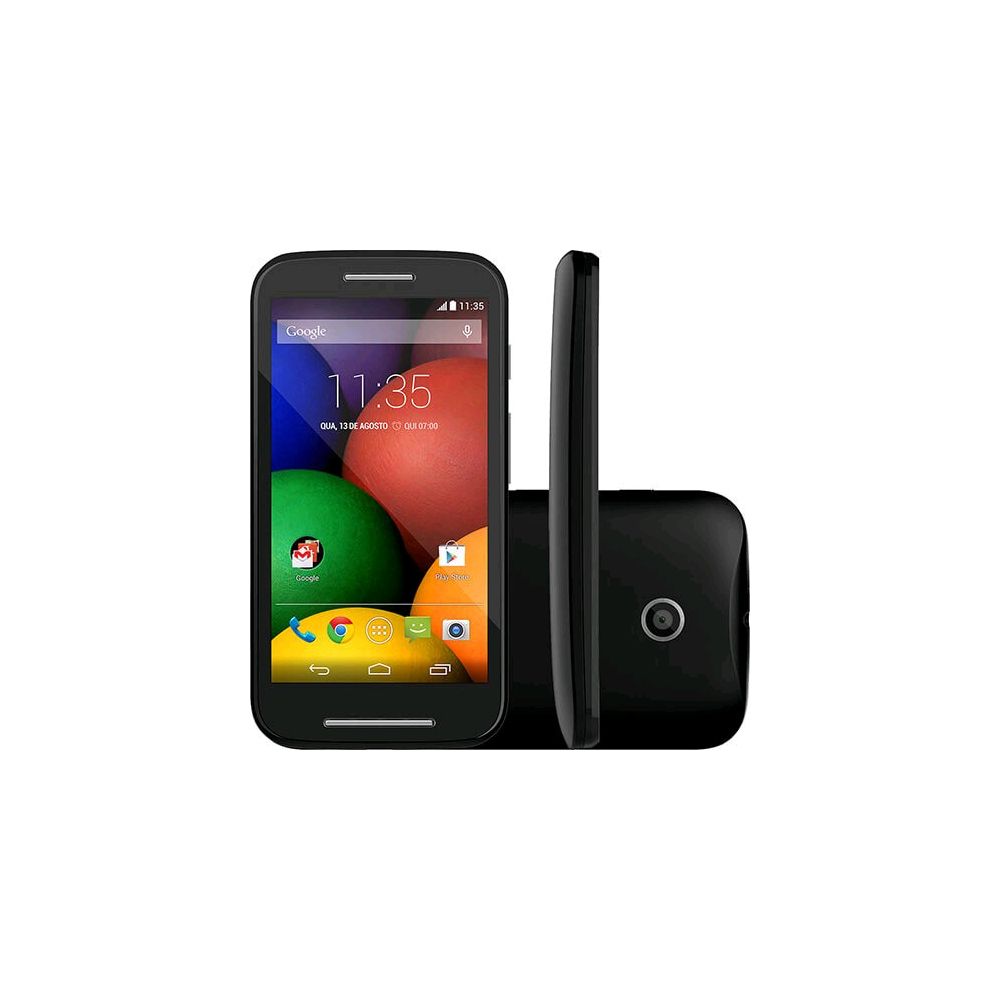 Smartphone Motorola Moto E Dual Chip Desbloqueado Preto Android 4.4 3G Wi-Fi Câm