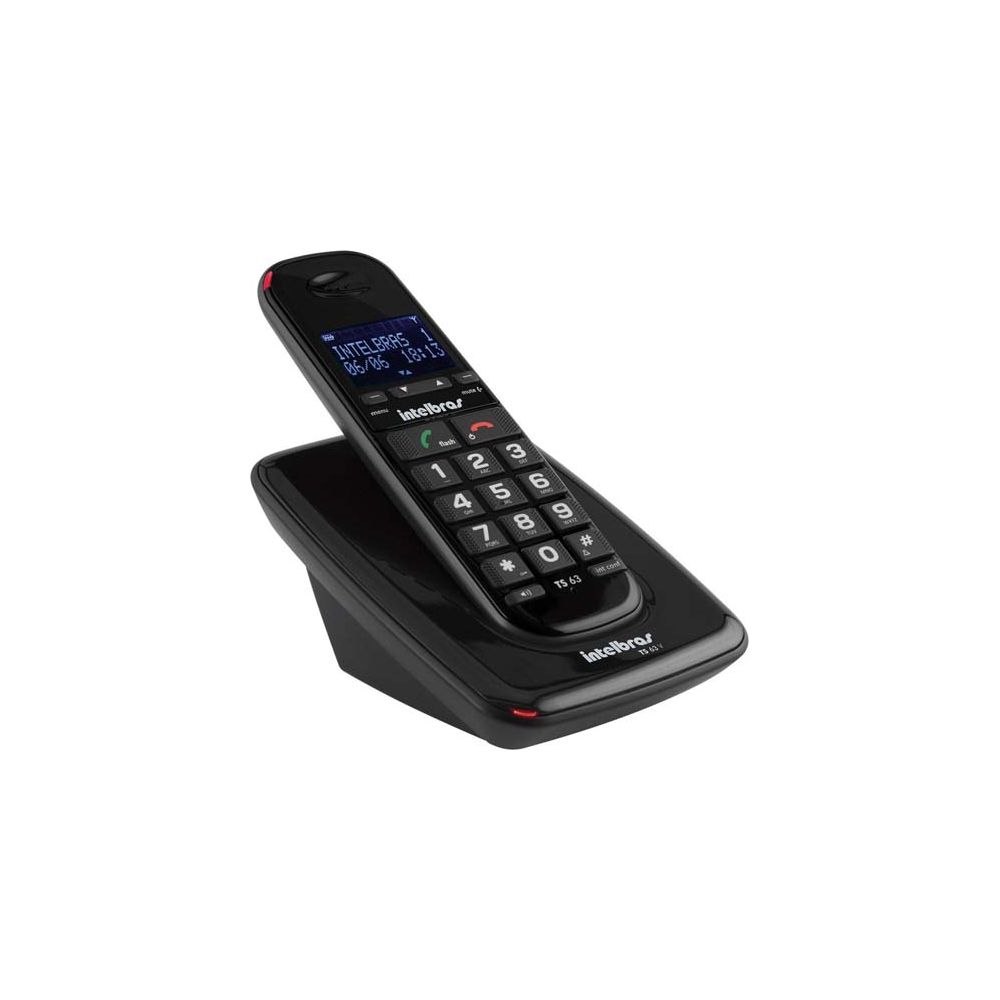 Telefone Sem Fio TS 63 V ID de Chamadas Preto - Intelbras 