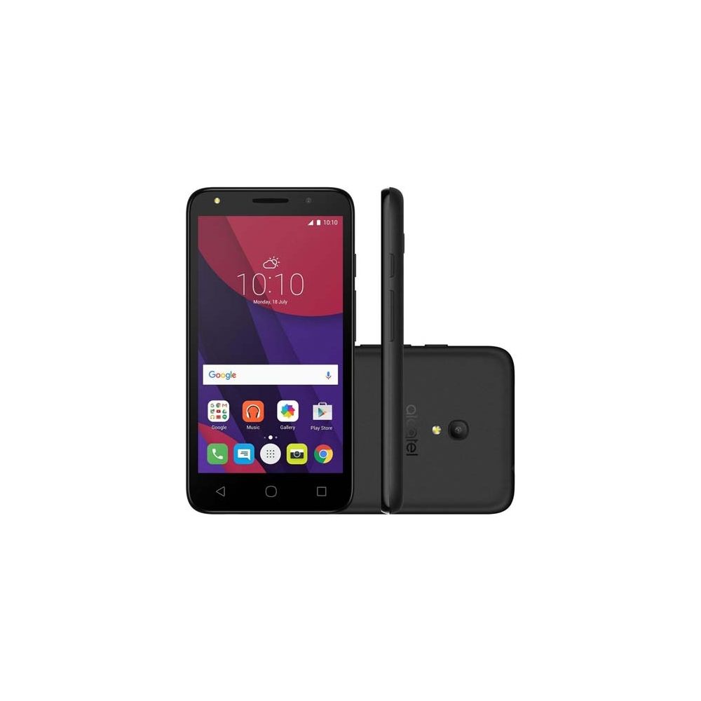 Smartphone Alcatel Pixi 4 5010E LITE, Quad Core, Android 6.0, Tela 5´, 8MP, 8GB, Dual Chip, Desbloqueado - Preto 