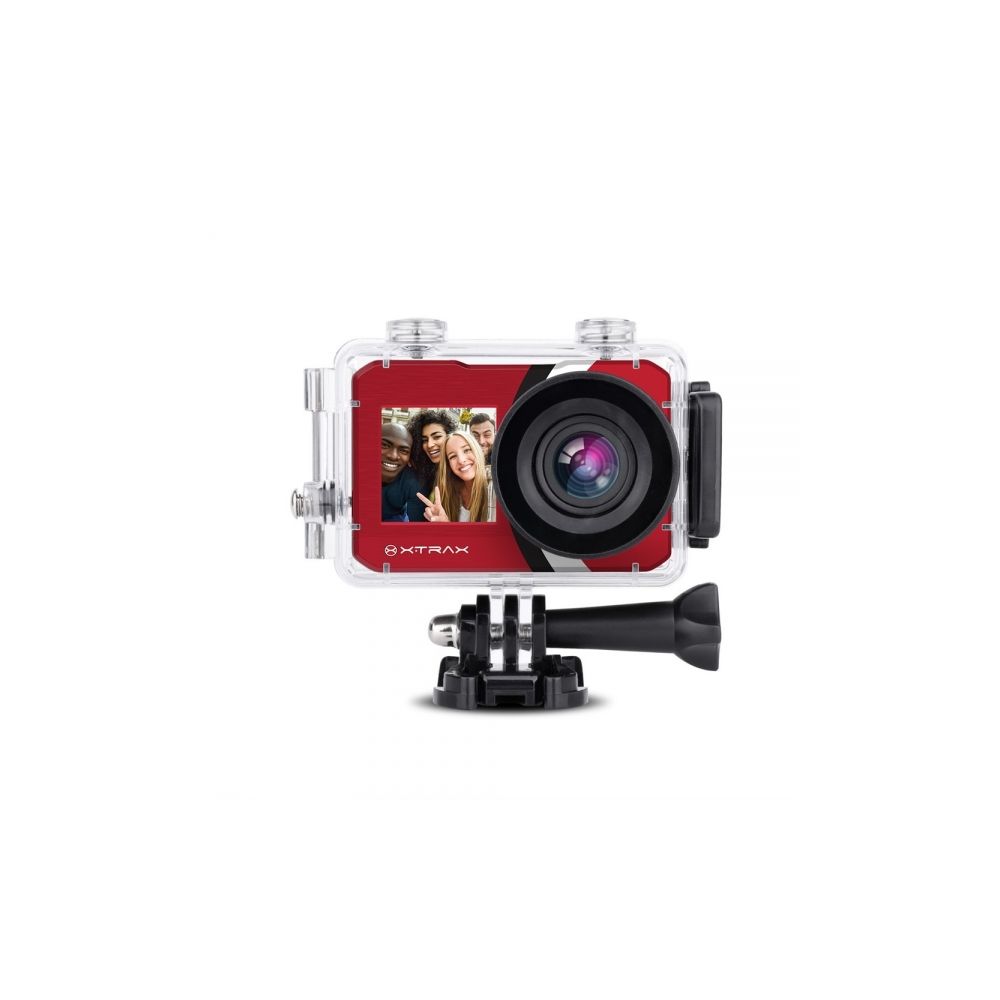 Câmera De Ação Selfie Vermelha - 4K Wi-Fi - Xtrax 