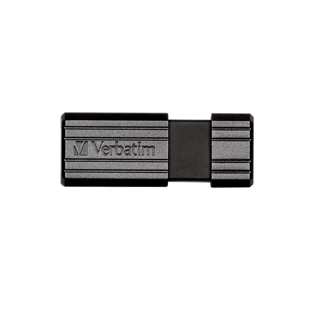 Pen Drive 8Gb Pinstripe Retrátil USB 2.0 Preto - Verbatim