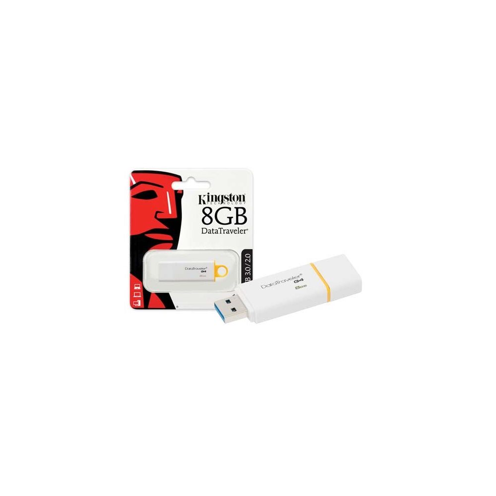 PEN Drive USB 3.0 DTIG4/8GB Datatraveler 8GB Generation 4 Amarelo - Kingston 