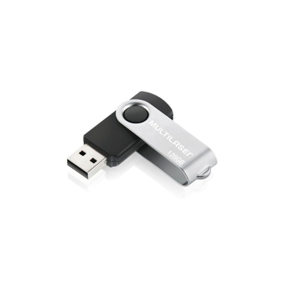 Pen Drive Twist 128GB USB Preto - Multilaser