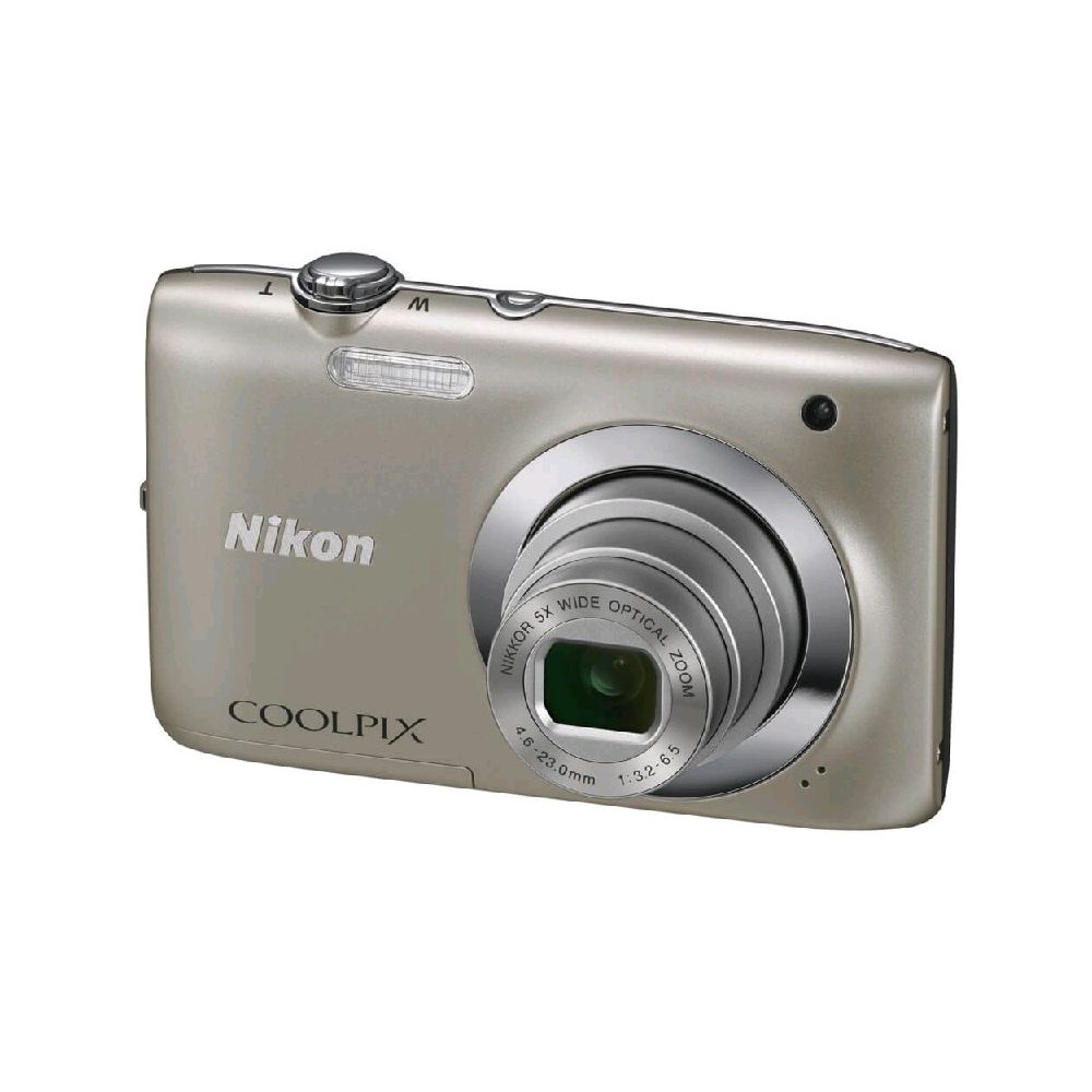 Câmera Digital Nikon Coolpix S2600 14 Megapixels Prata + Cartão de memória 4GB -