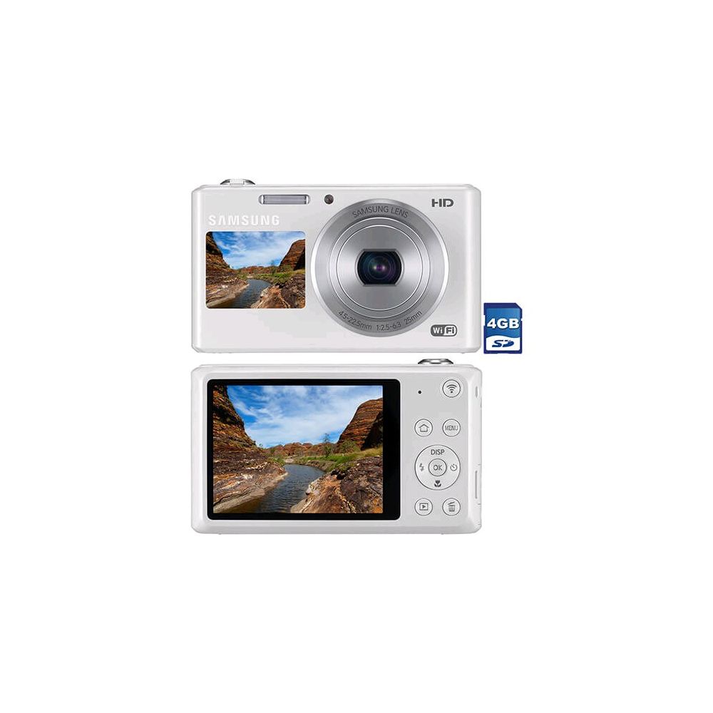 Câmera Digital  DV150 Smart 16.1MP, Foto Panorâmica, Grava em HD, Wi-Fi, Branca,