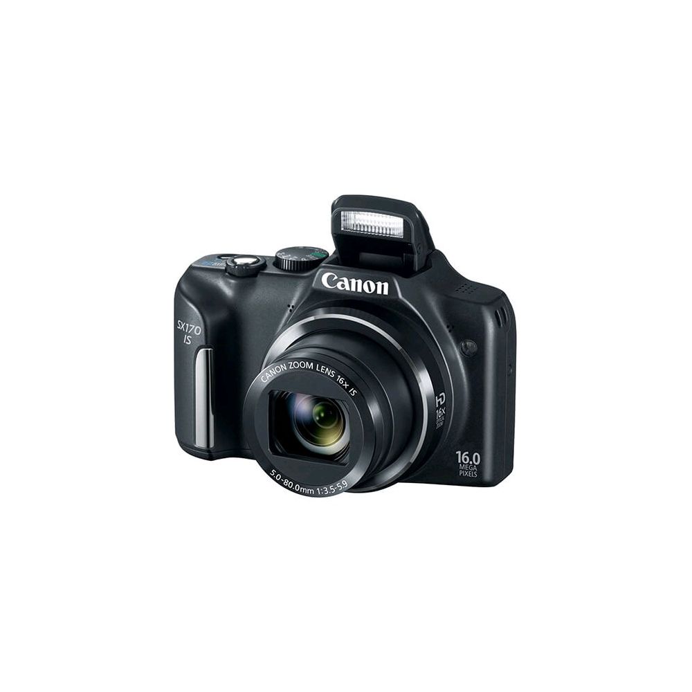 Câmera Digital Canon Powershot SX170IS 16 MP com Zoom Óptico de 16x Preta - Cano