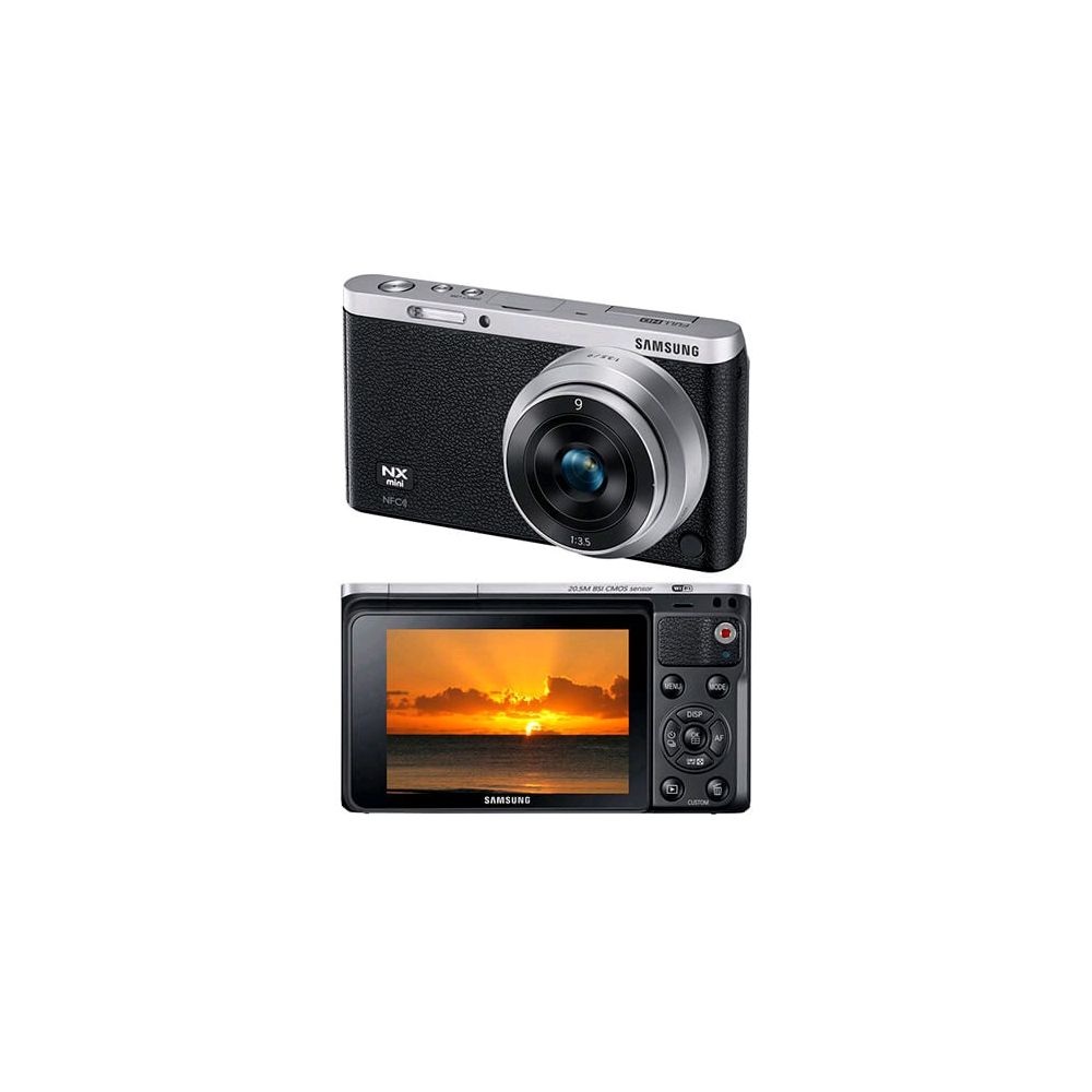 Câmera Digital Semi-Profissional Samsung Smart NX Mini 20.5 MP com lente 9mm + W