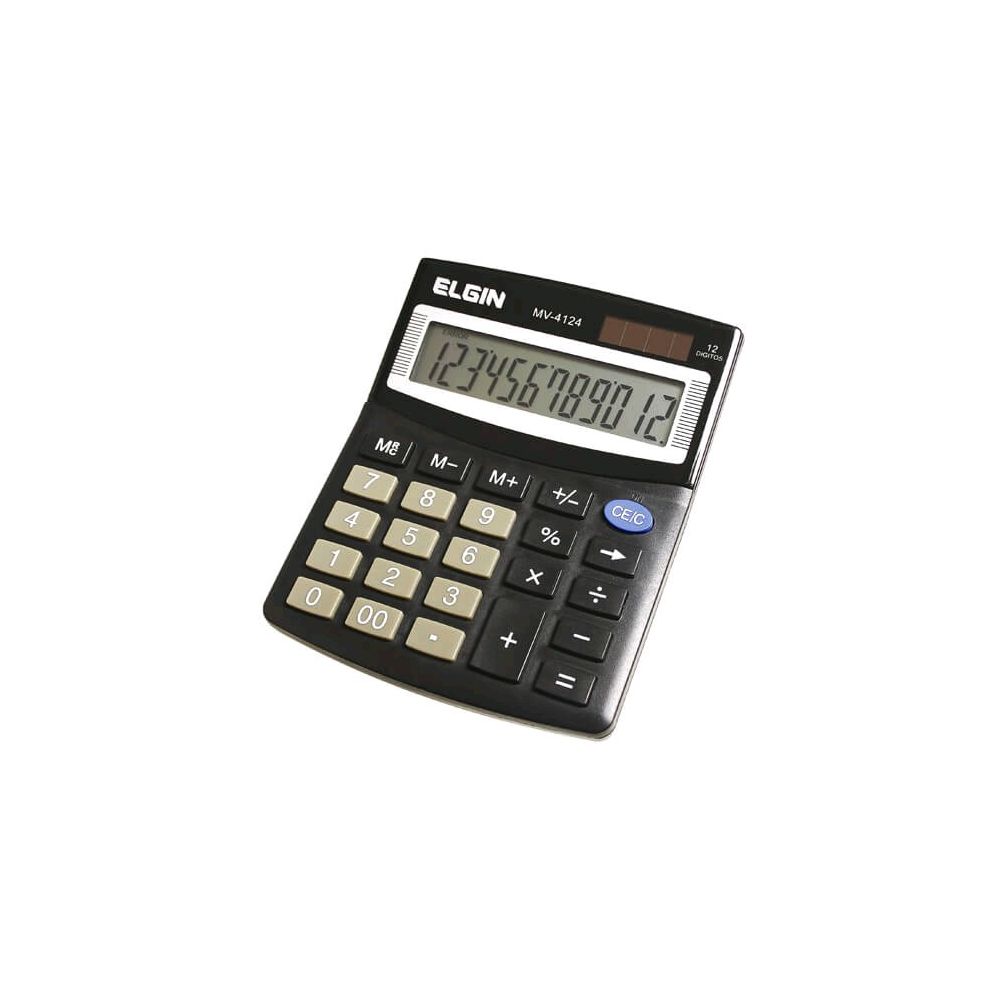 Calculadora de Mesa Visor 12 Dígitos MV4124 - Elgin