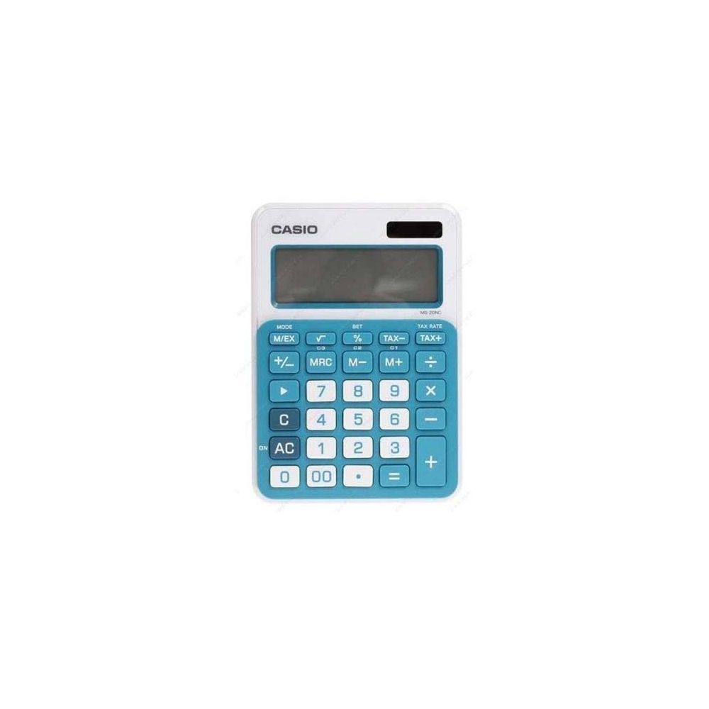 Calculadora Portátil 12 Dígitos MS-20NC-BU - Casio - Azul