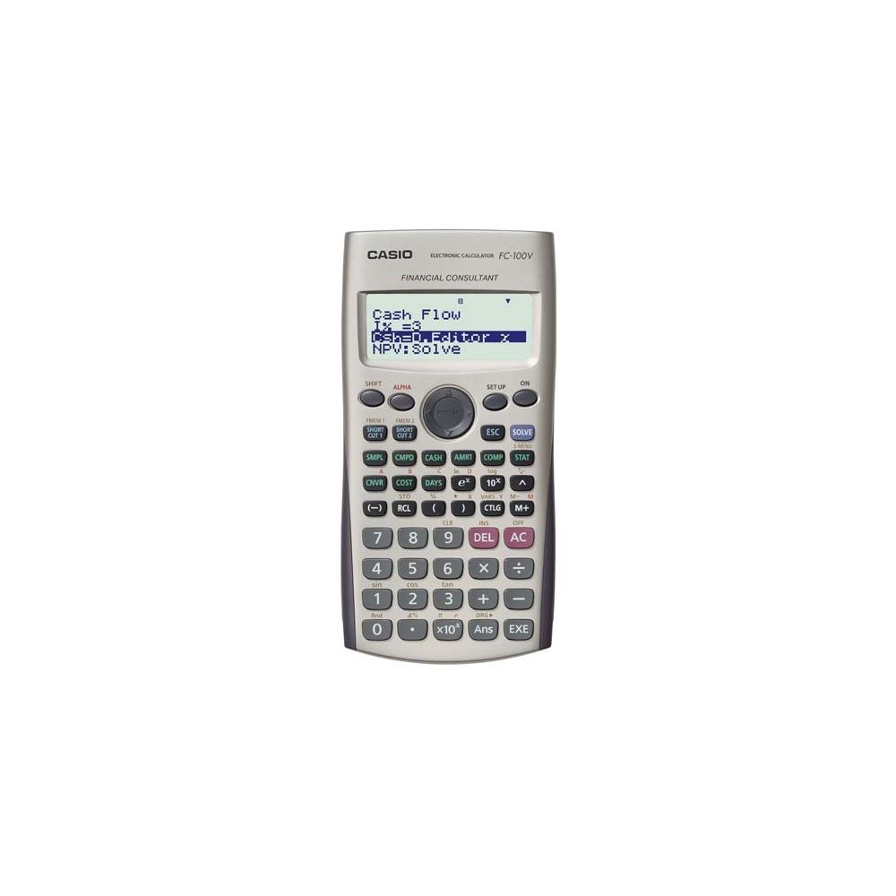 Calculadora Financeira Casio 12 Dígitos - FC-100V Cinza