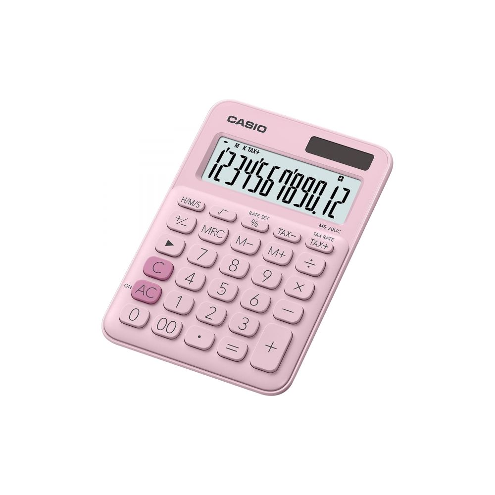 Calculadora de Mesa 12 Dígitos MS20UC Rosa Choque - Casio