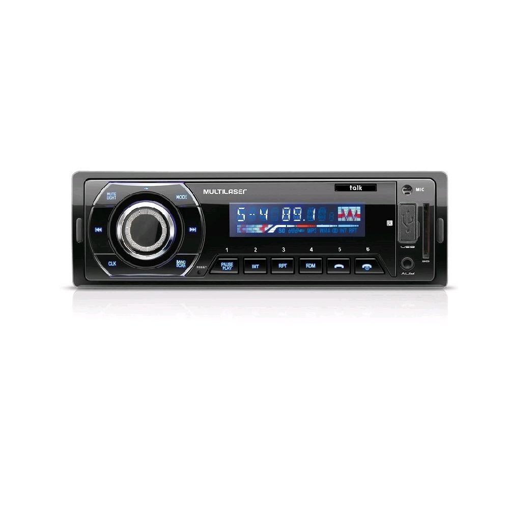 Auto Rádio Talk MP3 com Bluetooth /USB/MicroSD - Multilaser