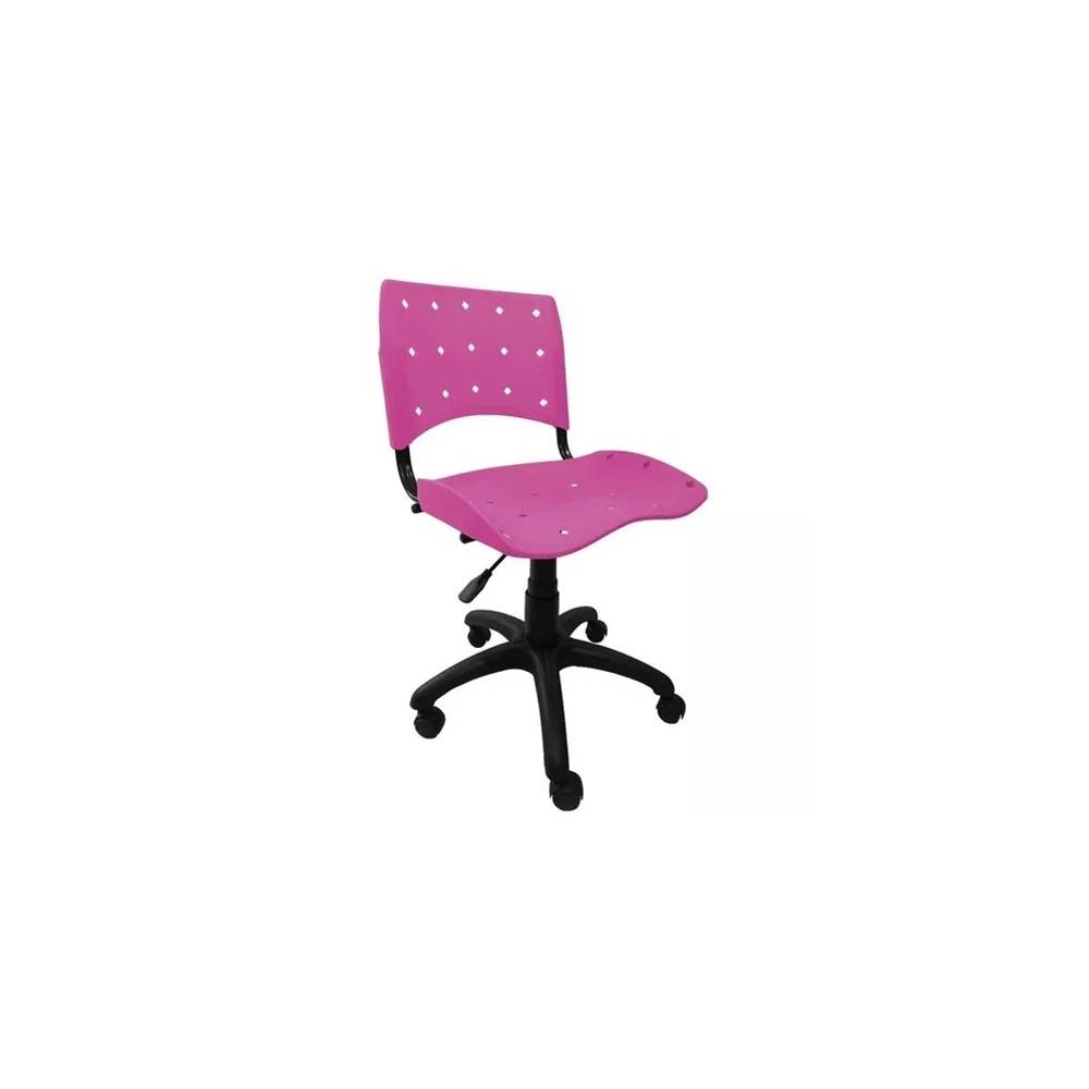 Cadeira Ergoplax Giratória Secretária Rosa - Plaxmetal