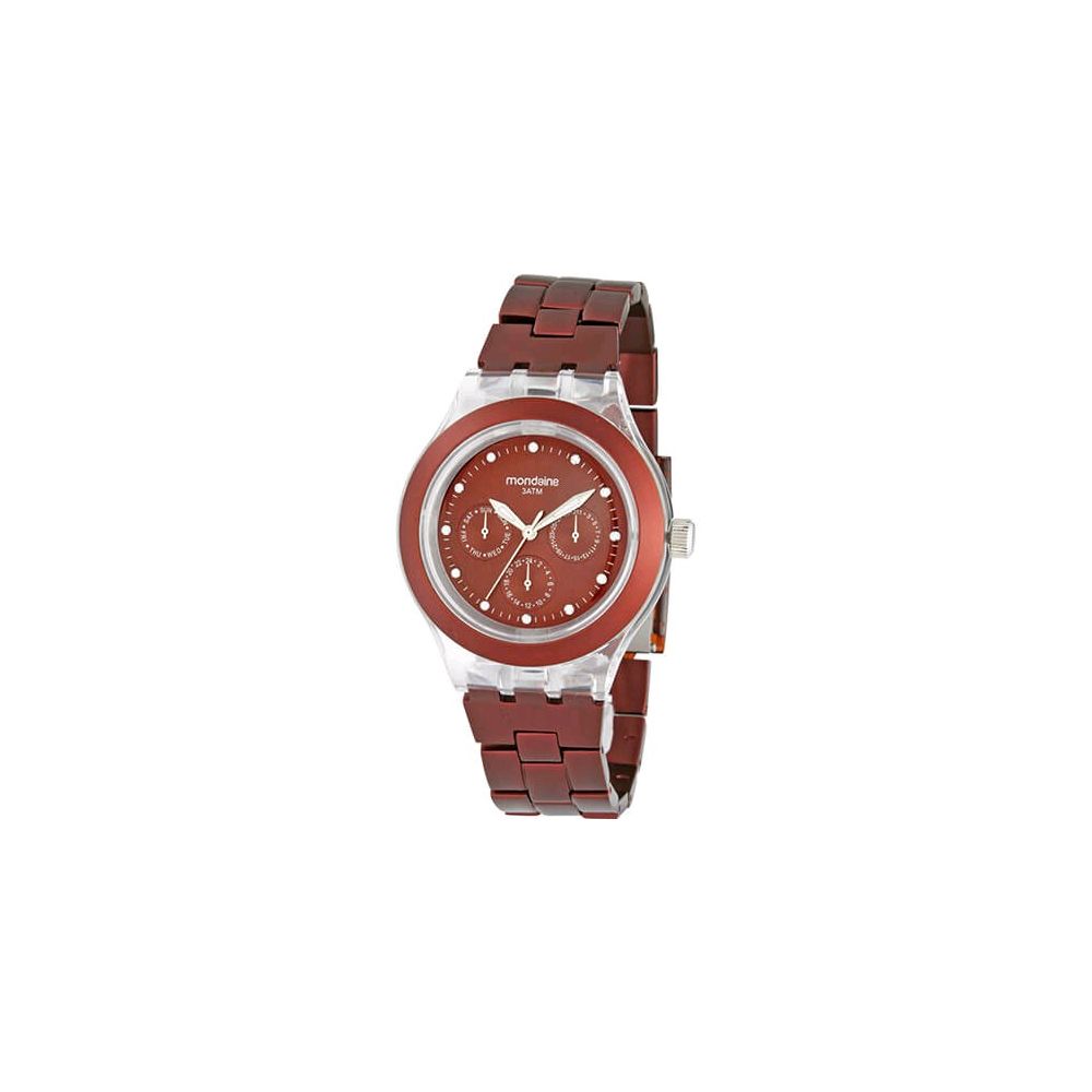 Relógio Feminino com Caixa de Acrílico e Pulseira de Alumínio Mod.94147LPMEPY3 -