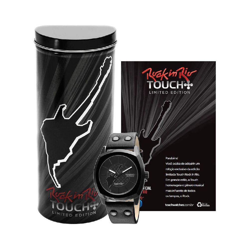 Relógio Masculino Touch Rock in Rio - Caixa 4.5 Black - TWPC21JAH/3P