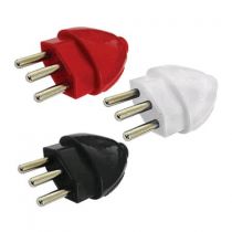 Plug Desmontável 2P+T 10A 250V - Plug de 4,0MM - NBR 14136 - Cores Diversas - Da