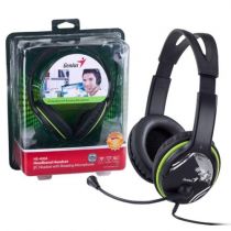 Headset HS-400A, Grafite/Verde, Ergonômico, c/ Microfone - Genius 
