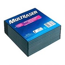Pack com 10 Box para Mini CD/DVD Slim - Multilaser