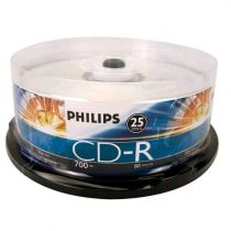 Mídia CD-R 52x 700MB 80min Cake C/25 Unidades - Philips