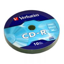 Mídia CD-R Gravável Pino c/ 10 80m 700Mb - Verbatim