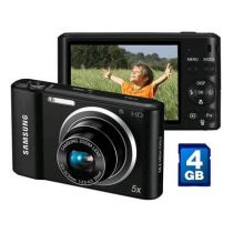 Câmera Digital ST64 14.2 MP c/ 5x Zoom Óptico, Filma em HD LCD 2.7" e Bateria Re