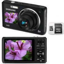 Câmera Digital DV100 16.1MP c/ 5x Zoom Óptico Cartão 4GB Preta - Samsung