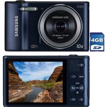 Câmera Digital Samsung WB30F 16.1MP, Zoom Óptico 10x, Grava em HD, Wi-Fi, Preta,