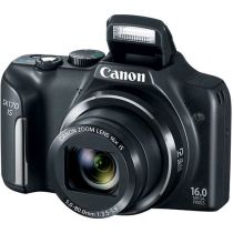 Câmera Digital Canon Powershot SX170IS 16 MP com Zoom Óptico de 16x Preta - Cano