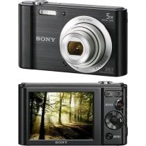 Câmera Digital Sony Cyber-shot DSC-W800, 20,1 MP, Zoom 5x, Video HD 720p, Preta 